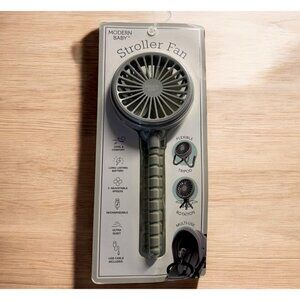NIB Modern Baby Gear Portable Universal Stroller Fan Tri-Pod Legs Bendable Gray